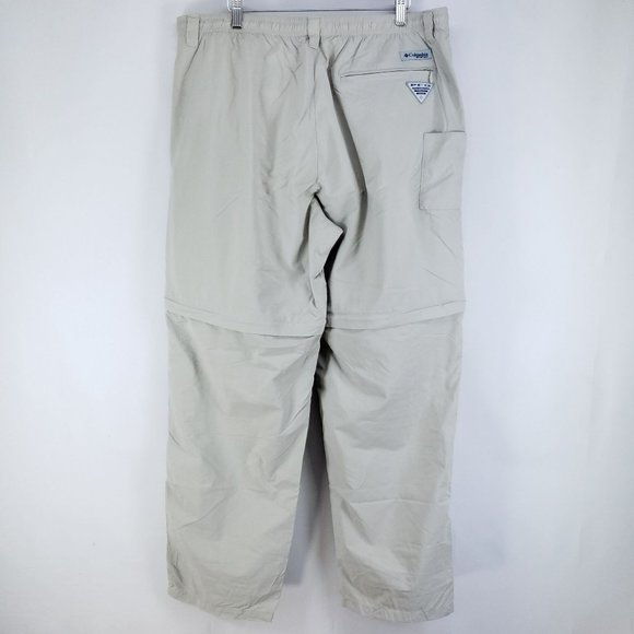 Columbia Light Weight Convertible Pants Men's Sz XLx32 Tan - Picture 3 of 7